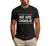 GQWJKSZ Siamo Charlie Kirk Shirts Hero Charlie Kirk Maglietta da Uomo