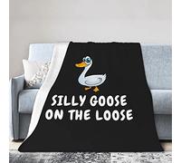 GQWJKSZ Silly Goose On The Loose Coperta di flanella Coperte in micropile ultra morbido Aria condizionata calda Biancheria da letto leggera per divano Divano per tutte le stagioni