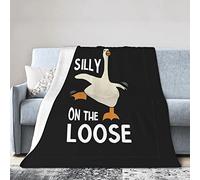GQWJKSZ Silly Goose On The Loose Flannel Blanket Ultra Soft Micro Fleece Throw Blankets Warm Air Conditioning Lightweight Bedding for Sofa Chair All Season