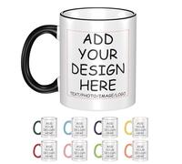 GQWJKSZ Tazza da caffè personalizzata Testo con foto personalizzata o logo Tazza in ceramica Tazza da tè personalizzata da 11 Oz per uomini e donne Design personalizzato con immagine e parole