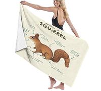 GQWJKSZ Telo da bagno grande in microfibra, anatomia di uno scoiattolo, telo da bagno telo mare per viaggi in hotel per famiglie sport di nuoto, 52 "x 32"