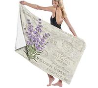 GQWJKSZ Telo da Bagno Grande in Microfibra, Composizione da Cartolina Vintage con Display Grunge e Fiori, Hotel per Famiglie Sport di Nuoto, 52" x 32"