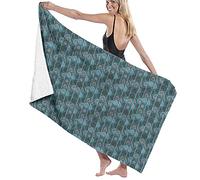 GQWJKSZ Telo da bagno grande in microfibra, ornamento africano a strisce, telo da bagno telo mare per viaggi in hotel per famiglie sport di nuoto, 52 "x 32"