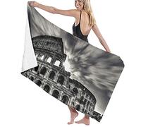 GQWJKSZ Telo da bagno grande in morbida microfibra coperta, Colosseo Roma Italia, telo da bagno telo da spiaggia per viaggi in hotel per famiglie sport di nuoto, 52 "x 32"