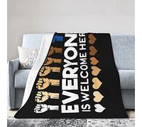 GQWJKSZ Tutti sono i benvenuti qui Pride LGBTQ Coperta di flanella Coperta in micropile ultra morbido Aria condizionata calda Biancheria da letto leggera per divano Divano per tutte le stagioni