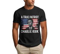 GQWJKSZ Una Vera Maglietta patriottica di Charlie Kirk Riposa in Pace Charlie 1993 2025 Maglietta da Uomo