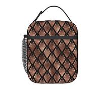 GQWJKSZ Ventagli Art Déco in oro rosa su borsa per il pranzo nera,