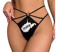 GQWJKSZ West Virginia Home Donna T-Back Sexy G-String Strap Thong Biancheria Intima Stampata