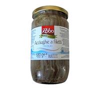 GR 680 ACCIUGHE A FILETTI IN OLIO IN VASO VETRO FILLETS OF ANCHOVY ACCIUGA PER PIZZA O PASTA