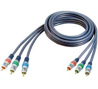 GR-Kabel PB-442 cavo video composito 5 m 3 x RCA Nero