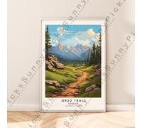 GR20 Corsica Muro Poster Illustrazione Stampa da Viaggio Regalo Decoro senza