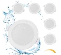Gr4etc Faretti LED da Incasso per Cartongesso Dimmerabile, 6 x 6W Faretti da Incasso IP65, Luce Calda 2700K, 35mm Ultra-Sottile Faretto Incasso, Spot LED Incasso para Bagno Cucina, Foro 68-80mm
