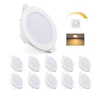 Gr4tec 6W Faretti LED Incasso Cartongesso Dimmerabili IP65 2700K, 10 Pezzi