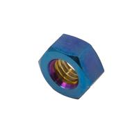 GR5 Titanium Alloy Hex Nut M4 M5 M6 M8 for Bike Motorcycle Car Boat Accessory Parts(Blue,M4)