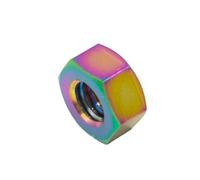 GR5 Titanium Alloy Hex Nut M4 M5 M6 M8 for Bike Motorcycle Car Boat Accessory Parts(Colorful,M6)