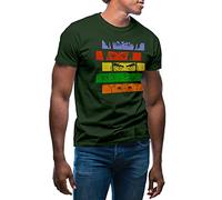 GR8Shop Cowboy Bebop Crew Characters T-Shirt Verde Militare da Uomo Size L