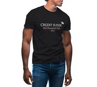 GR8Shop Credit Suisse Risk Management Department 2022 T-Shirt Maglietta per Uomo Nera Size XL