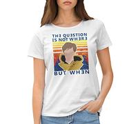 GR8Shop Dark Question Is Not Where But When Jonas Kahnwald Artwork TV Series Maglietta Bianca Donna Size L