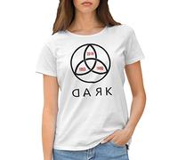 GR8Shop Dark TV Series Logo Maglietta Bianca Donna Size M