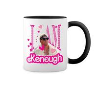 GR8Shop I Am Kenough New Trend Fun Lustig Bianco tazza di caffè con Nero Rim & Handle Mug