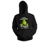 GR8Shop I Hate Morning People And Mornings And People Grinch Felpa con Cappuccio Unisex Nera Size M