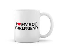 GR8Shop I Love My Hot Girlfriend Lovers Fun Lustige Trend Bianco tazza di caffè Mug