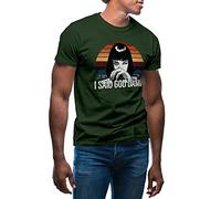 GR8Shop I Said God Damn Mia Walace Inspired Pulp Fiction T-Shirt Verde Militare da Uomo Size M
