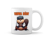 GR8Shop Kurwa Bobr Bober Beaver Fun Lustige Trend Bianco tazza di caffè Mug