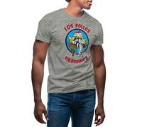 GR8Shop Los Pollos Restaurant Hermanos Bad Breaking T-Shirt Maglietta Grigio per Uomo Size 3XL