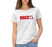 GR8Shop Nekoma High School Haikyuu Anime Art by Dune Maglietta Bianca Donna Size L
