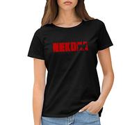 GR8Shop Nekoma High School Haikyuu Anime Art by Dune Maglietta Donna Nera Size L