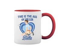 GR8Shop This Is The Ass Of Killer Bella Twilight Fun Lustige Trend Bianco tazza di caffè con Red Rim & Handle Mug