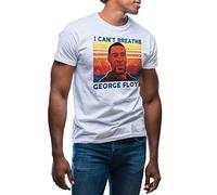GR8Shop Vintage I Can't Breathe George Floyd T-Shirt Maglietta Bianca per Uomo Size XL