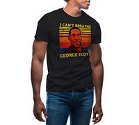 GR8Shop Vintage I Can't Breathe George Floyd T-Shirt Maglietta per Uomo Nera Size M