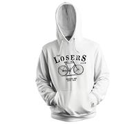GR8Shop Vintage The Losers Club Retro Bike Felpa con Cappuccio Unisex Bianco Size XL