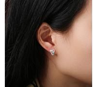 Grá Collection Harp With Stones Earrings Sterling Silver