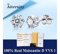 GRA Moissanite Orecchini a bottone Pass Diamond Tester Pen per uomo Donna Orecchini in argento 925 con pietre preziose con 2 certificati