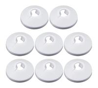 Graargpro 8 pezzi di collari decorativi in plastica, copritubo per valvole angolari da 12 mm, bianco
