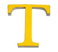 Graargpro Decalcomanie da muro acriliche autoadesive con alfabeto, 20cm Adesivi con lettere a specchio 3D per feste fai da te in casa, oro intenso, T