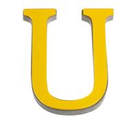 Graargpro Decalcomanie da muro acriliche autoadesive con alfabeto, 20cm Adesivi con lettere a specchio 3D per feste fai da te in casa, oro intenso, U