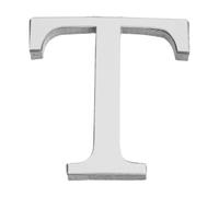 Graargpro Decalcomanie da muro acriliche autoadesive con alfabeto, 20cm Adesivi con lettere a specchio 3D per feste fai da te in casa, argento, T