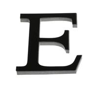 Graargpro Decalcomanie da muro acriliche autoadesive con alfabeto, 20cm Adesivi con lettere a specchio 3D per feste fai da te in casa, neri, E