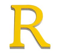 Graargpro Decalcomanie da muro acriliche autoadesive con alfabeto, 20cm Adesivi con lettere a specchio 3D per feste fai da te in casa, oro intenso, R