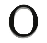 Graargpro Decalcomanie da muro acriliche autoadesive con alfabeto, 20cm Adesivi con lettere a specchio 3D per feste fai da te in casa, neri, O