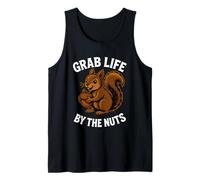 Grab Life By The Nuts Funny Scoiattolo Canotta