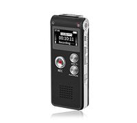 Grabadora de voz digital, 16 GB, minigrabadora, admite 30 horas de grabación continua, USB recargable, reproductor multifunción de audio digital y MP3