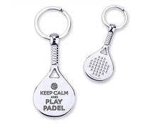 GRABADOS IMAZ LASER Pala Padel Portachiavi - Portachiavi - KEEP CALM- Portachiavi Inciso Padel - Accessori per Giocatori di Padel