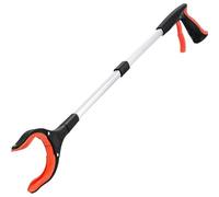 Grabber Pieghevole con Clip Girevole a 360 Gradi Clip Pieghevole in Lega di Alluminio addensata for la Pulizia della casa e Clip for Servizi igienico-Sanitari(Orange)