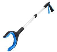 Grabber Pieghevole con Clip Girevole a 360 Gradi Clip Pieghevole in Lega di Alluminio addensata for la Pulizia della casa e Clip for Servizi igienico-Sanitari(Blue)