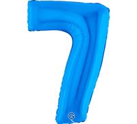Grabo- Number Numero 7 Superloon, Confezione Singola, Lunghezza: 102 cm, Colore: Blu, Blue, 40'' (1mt), 007B-P
